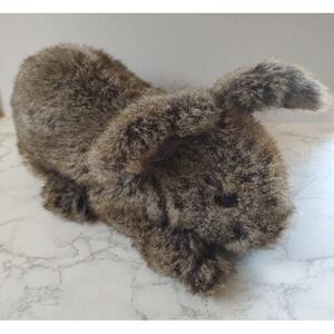 Ditz Designs Plush Bunny Rabbit Mottled Brown Fur Realistic Stuffed Animal S4